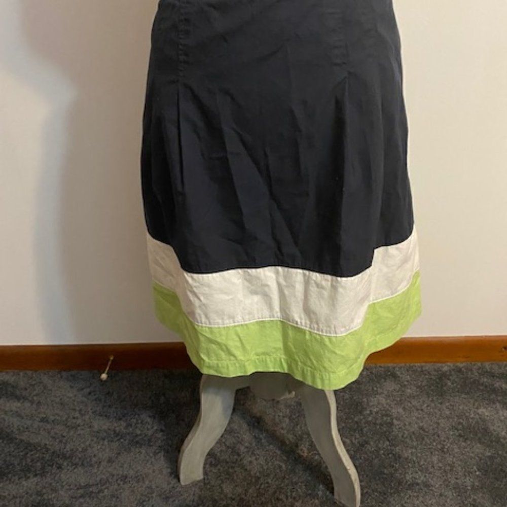 Bass Limited Edition Heritage Blue, White, Green skirt, size 14